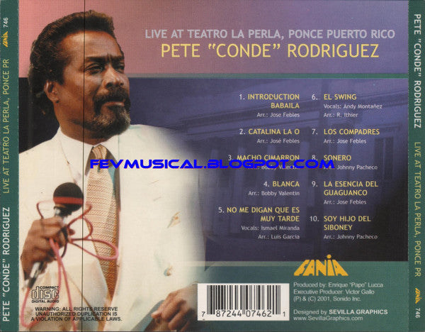 Pete Conde Rodríguez* : Live At Teatro La Perla Ponce Puerto Rico (CD, Album)