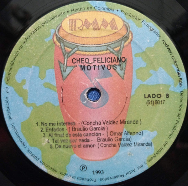 Cheo Feliciano : Motivos (LP, Album)
