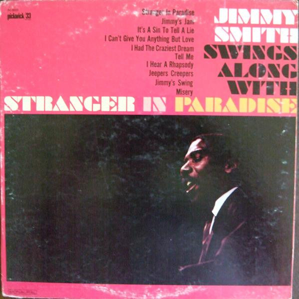 Jimmy Smith : Swings Along With Stranger In Paradise (LP, Album, Mono)
