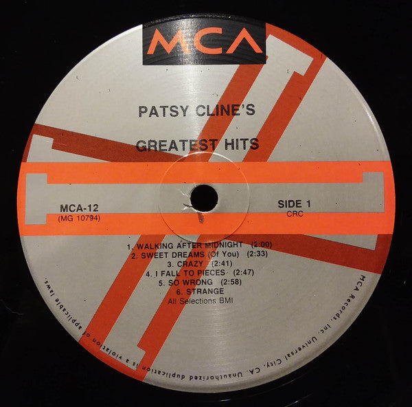 Patsy Cline : 12 Greatest Hits (LP, Comp, Club, RE, CRC)