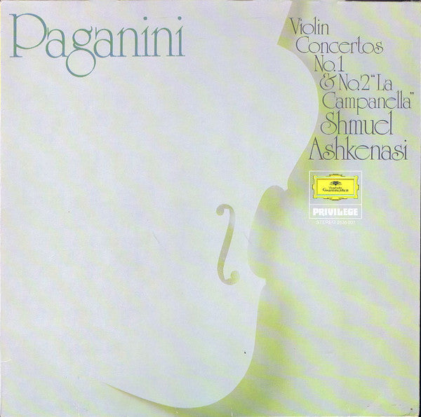 Niccolò Paganini Paganini / Shmuel Ashkenasi : Violin Concertos No. 1 & No. 2 "La Campanella" (LP)
