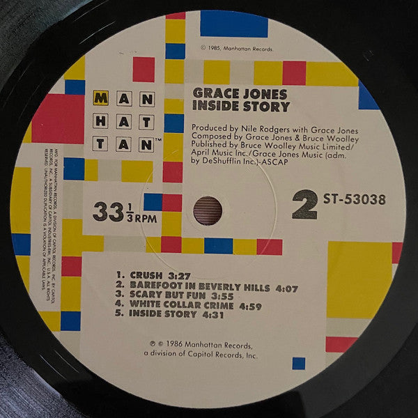 Grace Jones : Inside Story (LP, Album, Spe)