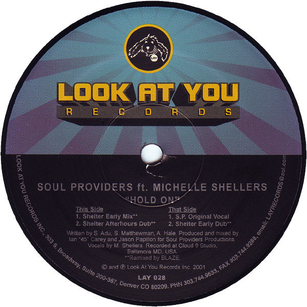 Soul Providers feat. Michelle Shellers : Hold On (12")