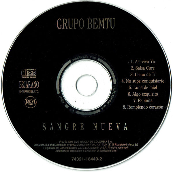 Grupo Bemtu : Sangre Nueva (CD, Album)