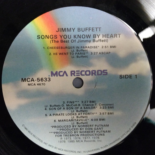 Jimmy Buffett : Songs You Know By Heart - Jimmy Buffett's Greatest Hit(s) (LP, Comp)
