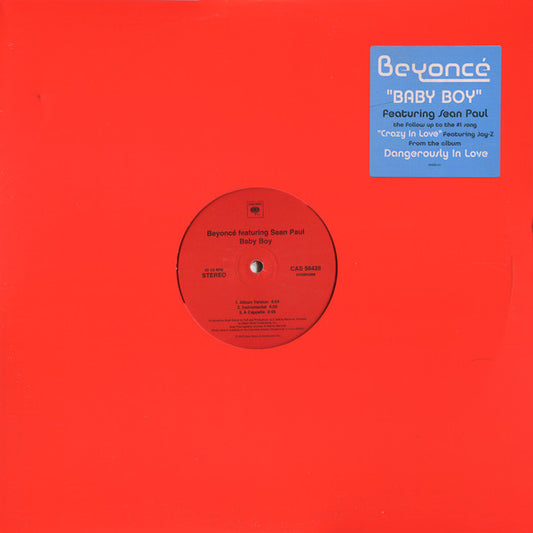 Beyoncé Featuring Sean Paul : Baby Boy (12")