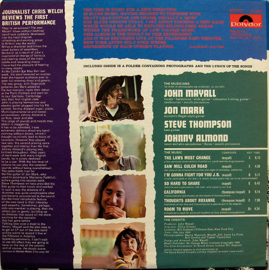 John Mayall - The Turning Point vinyl record, LP (Very Good Plus (VG+)) | Lulo Records