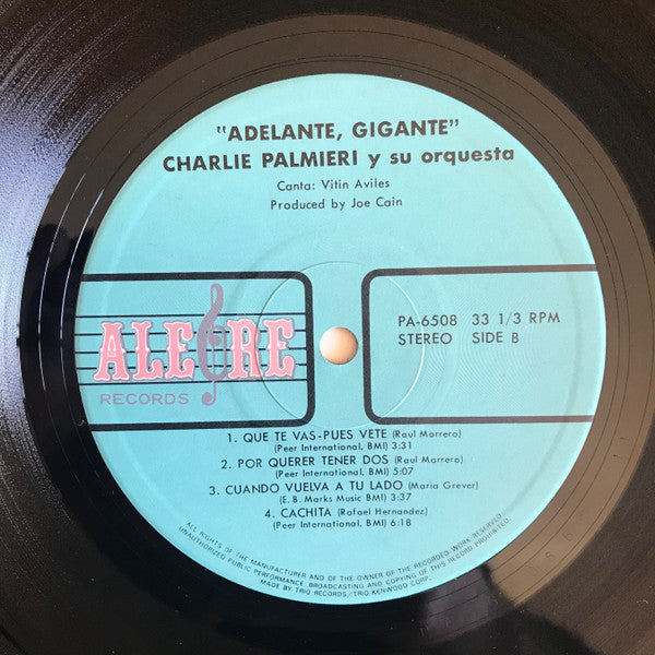 Charlie Palmieri And His Orchestra : Adelante, Gigante (LP, Album)