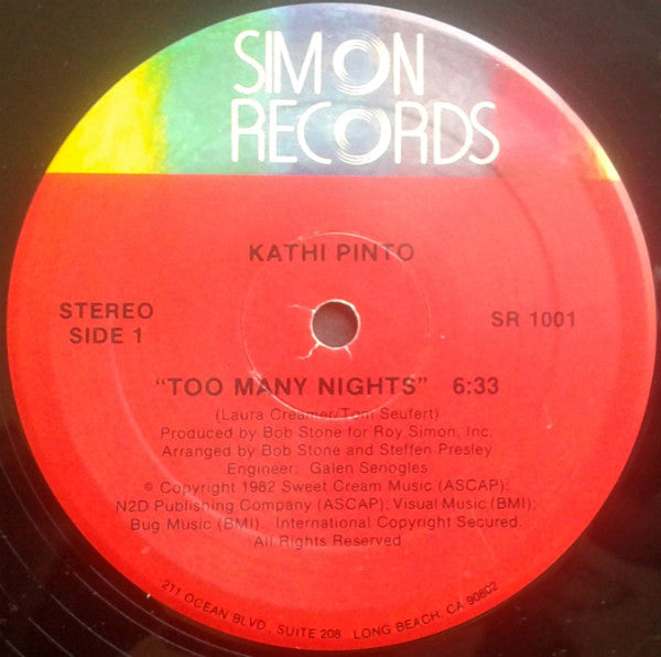 Kathi Pinto : Too Many Nights (12")