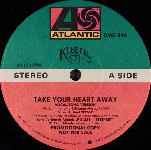 Kleeer : Take Your Heart Away (12", Maxi, Promo)
