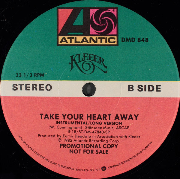 Kleeer : Take Your Heart Away (12", Maxi, Promo)