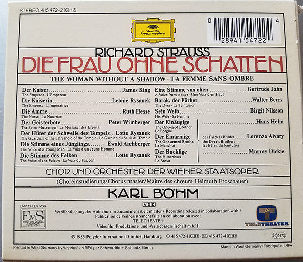 Richard Strauss : Die Frau Ohne Schatten (Box, Boo + 3xCD)