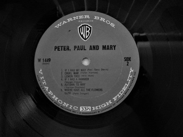 Peter, Paul & Mary : Peter, Paul And Mary (LP, Album, Vit)
