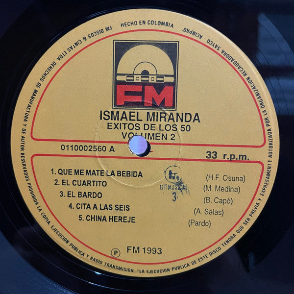 Ismael Miranda : Exitos De Los 50 Vol. 2 (LP, Album, RE)