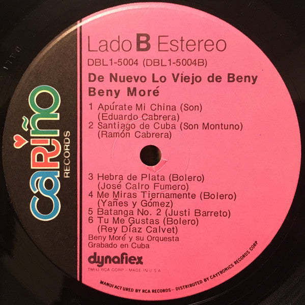 Beny Moré : De Nuevo Lo Viejo De Beny (LP, Album, Comp)