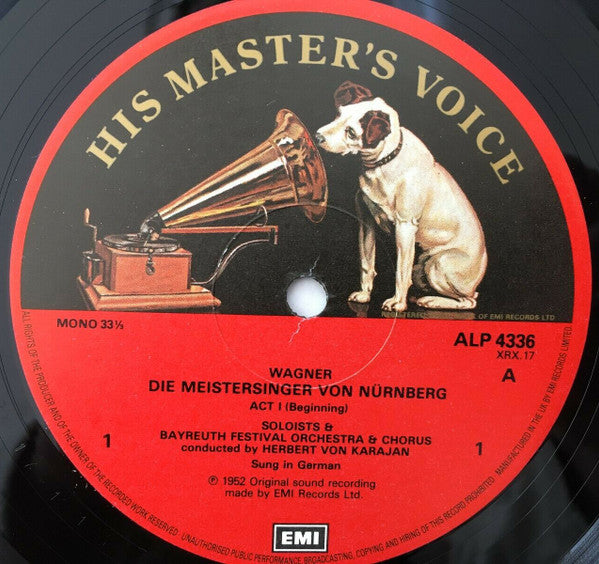 Richard Wagner - Herbert von Karajan : Die Meistersinger Von Nürnberg (5xLP, Mono, RE + Box)