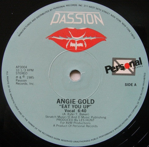 Angie Gold : Eat You Up (12")
