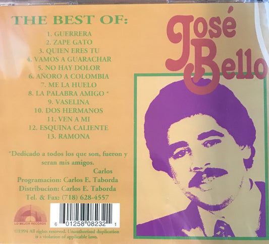 Jose Bello - The Best Of José Bello vinyl record, CD (Near Mint (NM or M-)) | Lulo Records