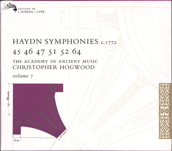 Joseph Haydn - The Academy Of Ancient Music, Christopher Hogwood : Symphonies C. 1772 / 45 46 47 51 52 64 / Volume 7 (3xCD, Album + Box, Sli)