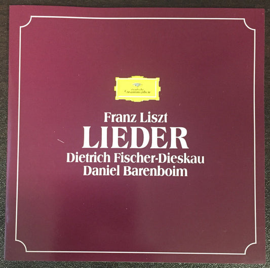 Franz Liszt - Dietrich Fischer-Dieskau, Daniel Barenboim - Lieder vinyl record, 3xCD (Near Mint (NM or M-)) | Lulo Records