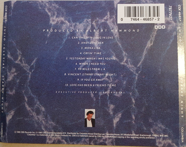 Julio Iglesias : Starry Night (CD, Album, Club)