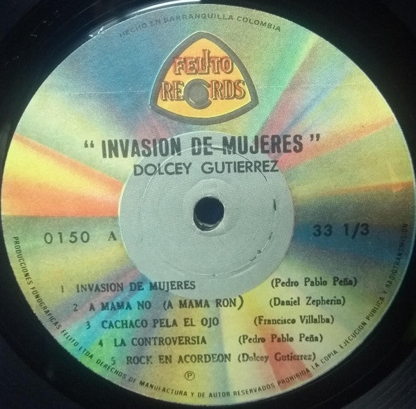 Dolcey Gutiérrez : Invasión De Mujeres (LP, Album)