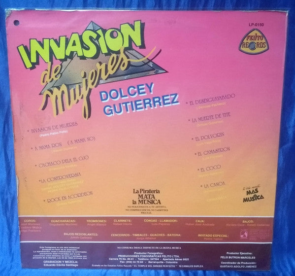 Dolcey Gutiérrez : Invasión De Mujeres (LP, Album)
