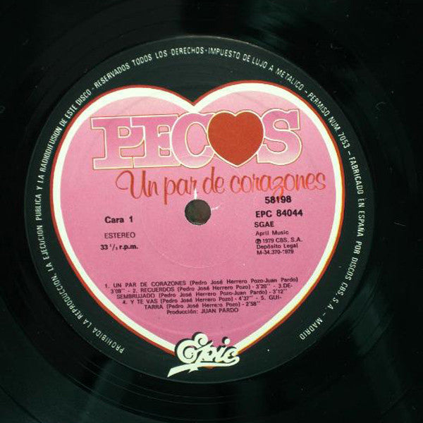 Pecos : Un Par De Corazones (LP, Album)