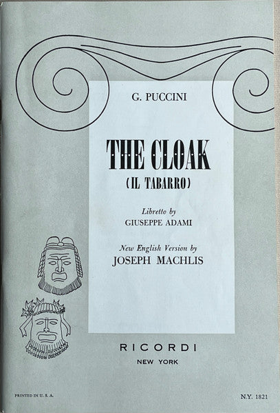 Giacomo Puccini - Giuseppe Adami, Tito Gobbi, Giacinto Prandelli, Margaret Mas, Coro Del Teatro Dell'Opera Di Roma And Orchestra Del Teatro Dell'Opera Di Roma, Vincenzo Bellezza : Il Tabarro (LP + Box)