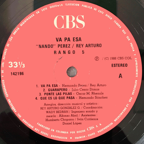 Nando Pérez, Rey Arturo Gonzalez : Va Pa Esa (LP, Album)