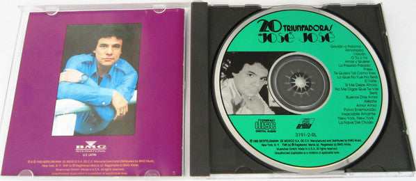 José José : 20 Triunfadoras De José José (CD, Comp, RE)