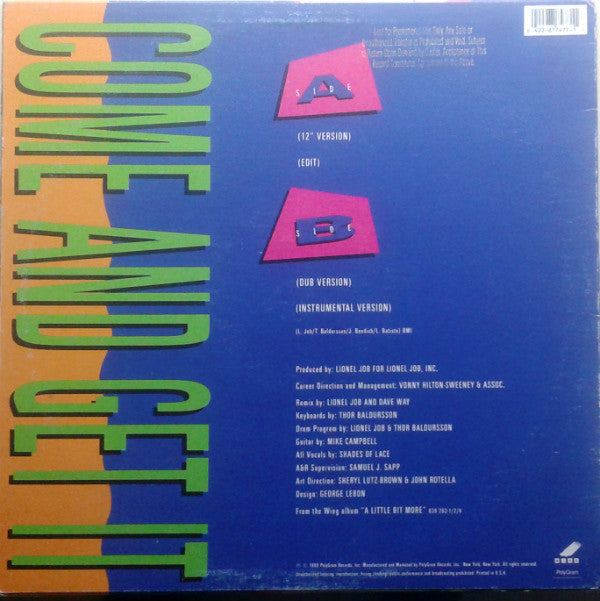 Shades Of Lace : Come And Get It (12", Single)