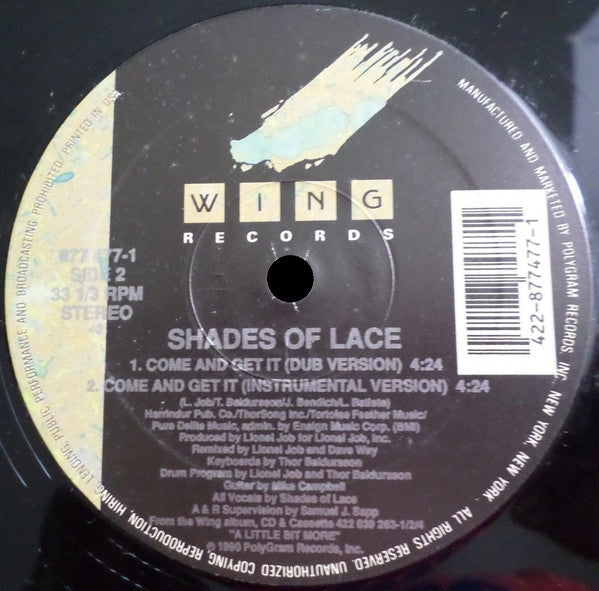 Shades Of Lace : Come And Get It (12", Single)