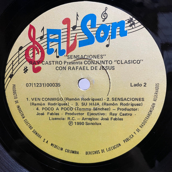 Ray Castro* Presenta  Conjunto "Clasico"* Con Rafael DeJesus* : Sensaciones (LP, Album)