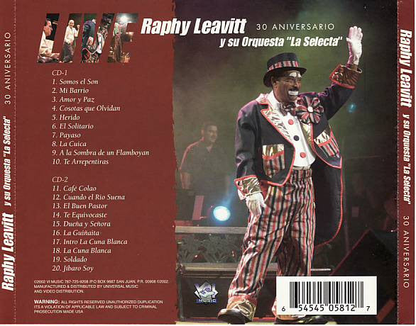 Raphy Leavitt Y Su Orquesta La Selecta : 30 Aniversario (2xCD, Album, Sli)
