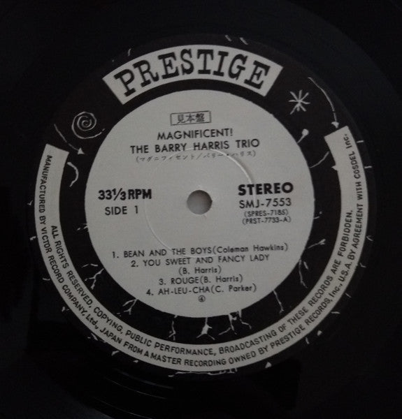 Barry Harris Trio : Magnificent! (LP, Album)