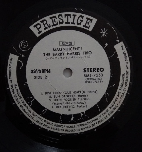Barry Harris Trio : Magnificent! (LP, Album)
