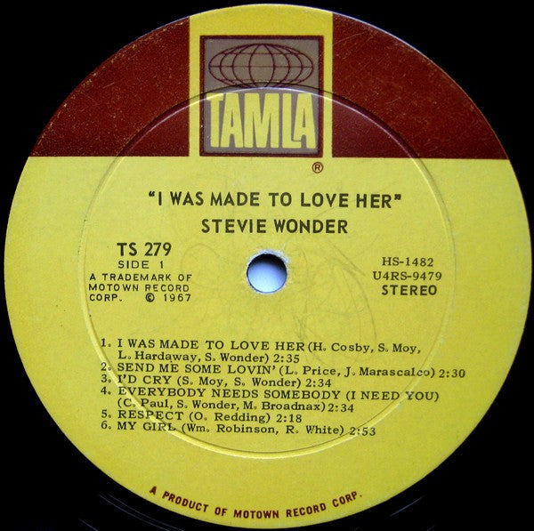 Stevie Wonder : I Was Made To Love Her (LP, Album, RP, Roc)