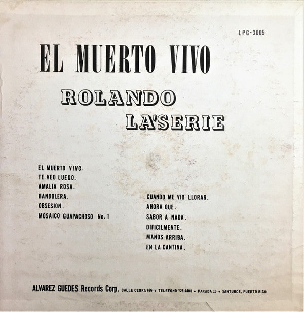Rolando La Serie, Porfi Jiménez Y Su Orquesta : El Muerto Vivo! (LP, Album)