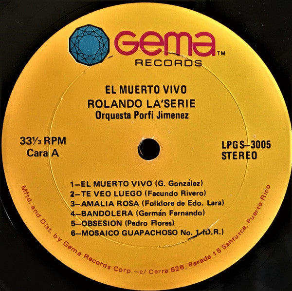 Rolando La Serie, Porfi Jiménez Y Su Orquesta : El Muerto Vivo! (LP, Album)