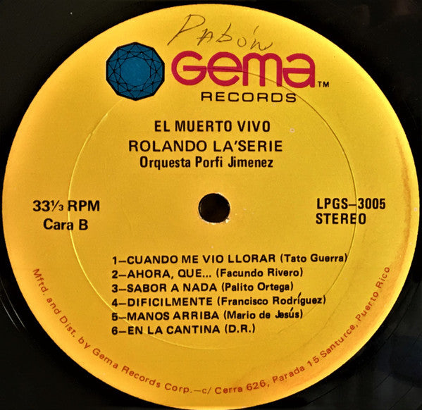Rolando La Serie, Porfi Jiménez Y Su Orquesta : El Muerto Vivo! (LP, Album)
