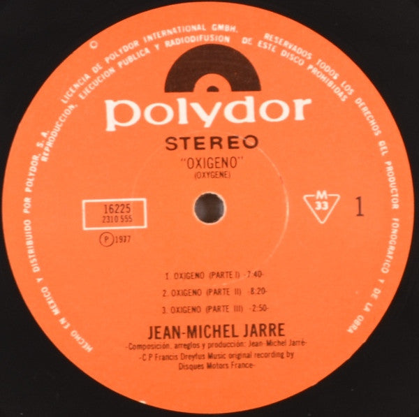 Jean-Michel Jarre : Oxygène (LP, Album)
