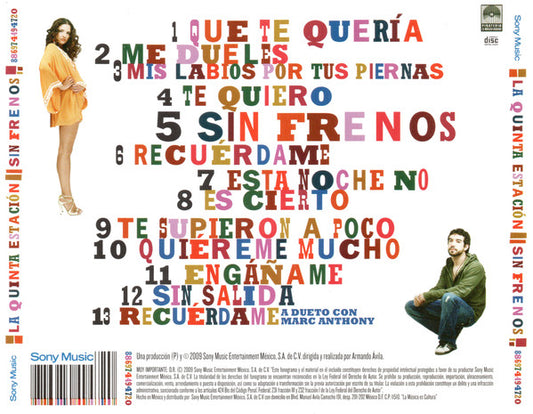 La Quinta Estación* : Sin Frenos (CD, Album)
