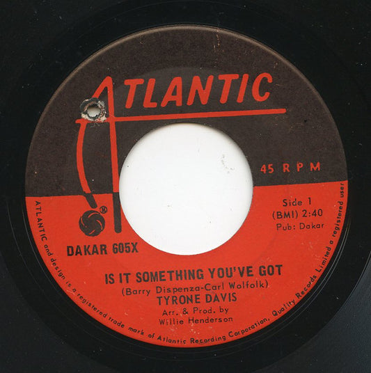 Tyrone Davis : Is It Something You've Got / Undying Love (7", Single)