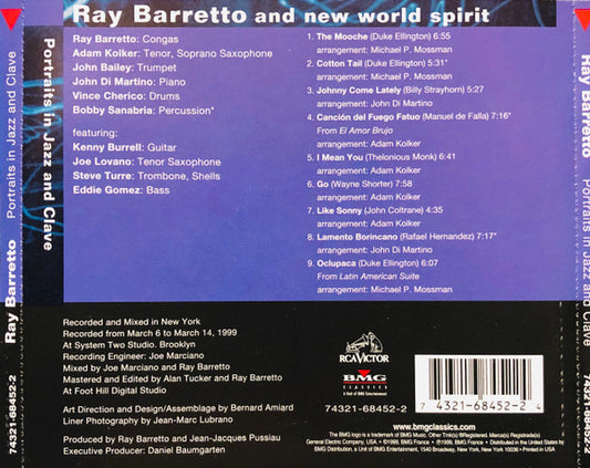 Ray Barretto & New World Spirit - Portraits In Jazz And Clave vinyl record, CD (Near Mint (NM or M-)) | Lulo Records