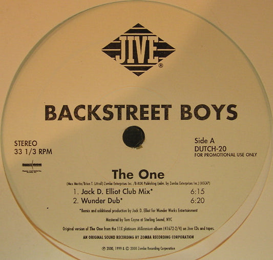 Backstreet Boys - The One vinyl record, 12" (Near Mint (NM or M-)) | Lulo Records