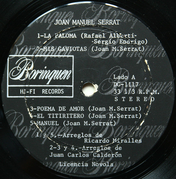 Joan Manuel Serrat : Joan Manuel Serrat (LP, Album)