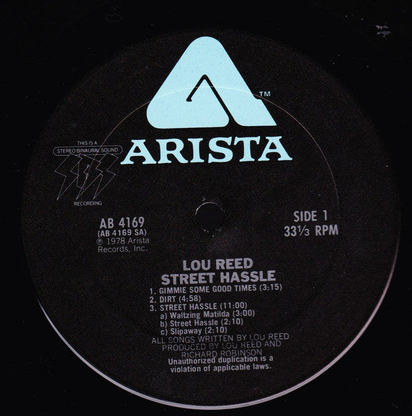 Lou Reed : Street Hassle (LP, Album, Pit)