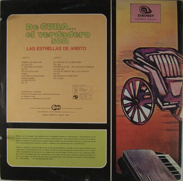 Various : De Cuba... El Verdadero Son (Las Estrellas De Areito) (LP, Comp)