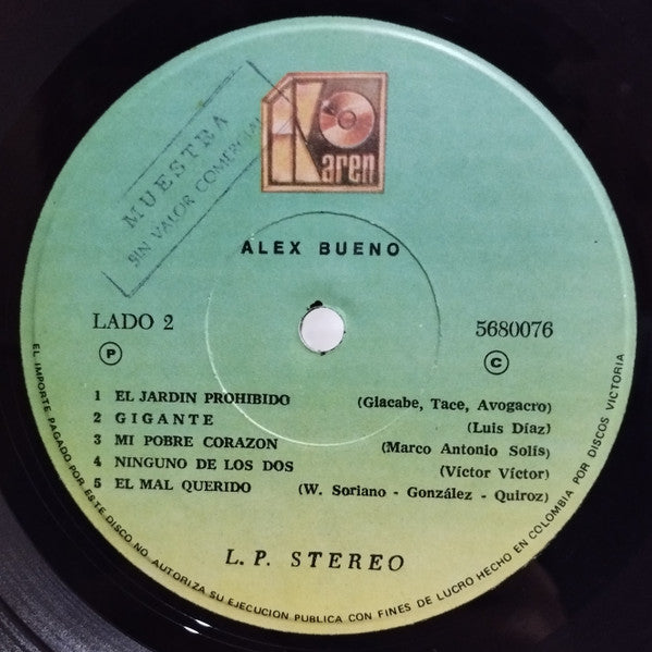 Alex Bueno : Alex Bueno (LP, Album)